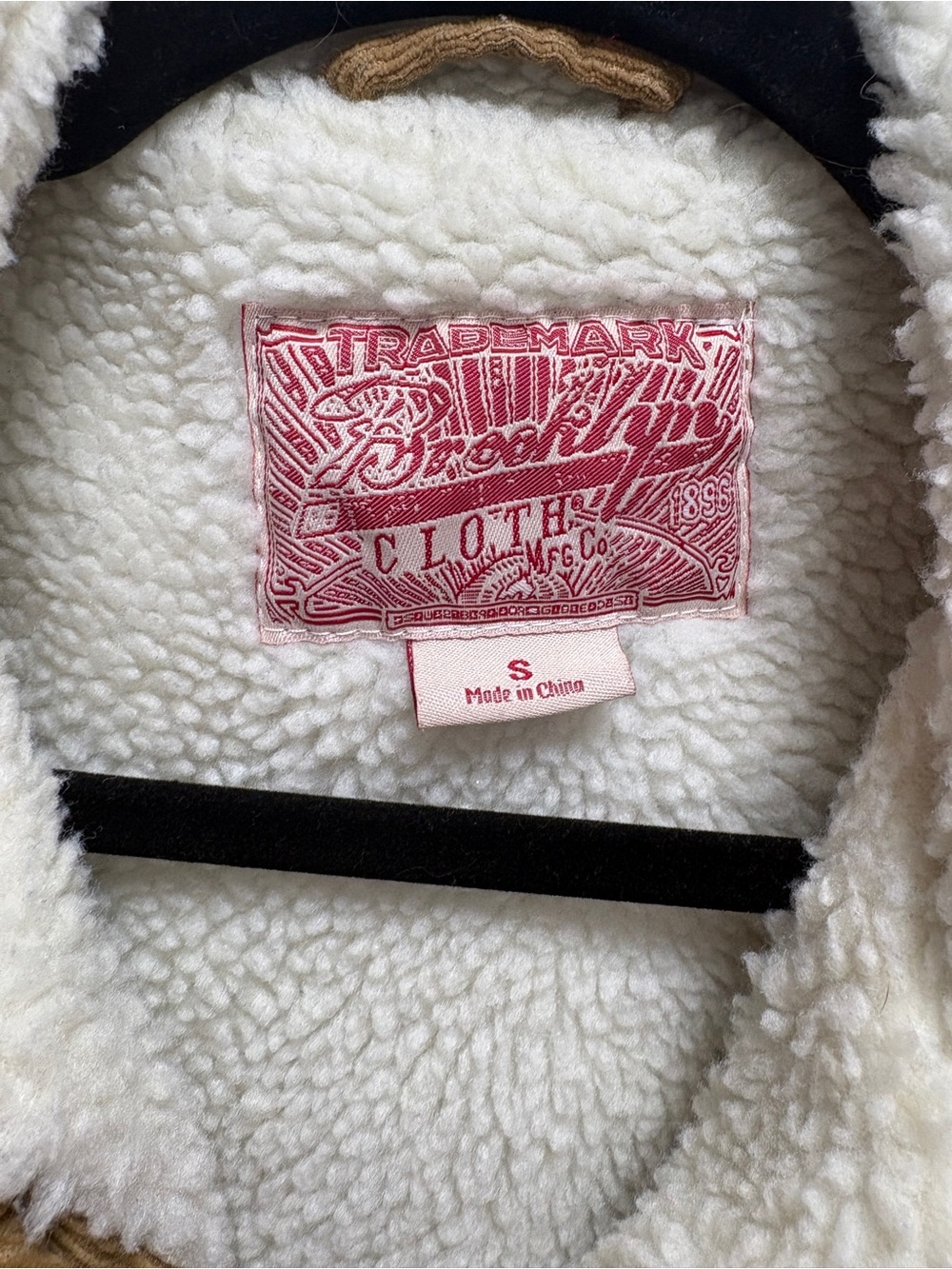 Brooklyn Cloth Tan Corduroy Sherpa-Lined Field Jacket Cabincore Indie Sleaze - Picture 3 of 5